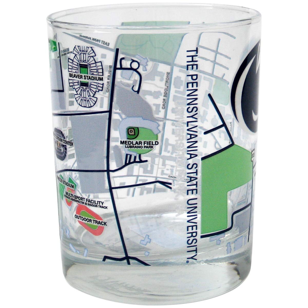 rocks glass with Penn State University campus map view 4